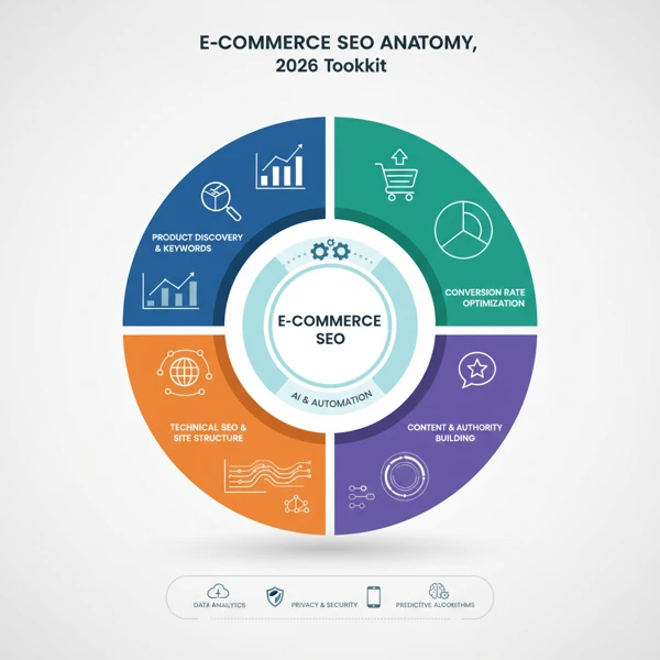 Illustration: Beyond keywords: understanding SEO's core structure - ecommerce seo tools