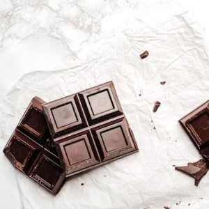 Chocolate with orange pieces