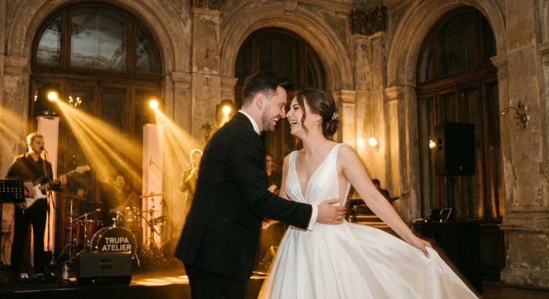 Ilustrație: De ce muzica live transformă nunta ta în 2026-2027? Un artist cântând la nuntă