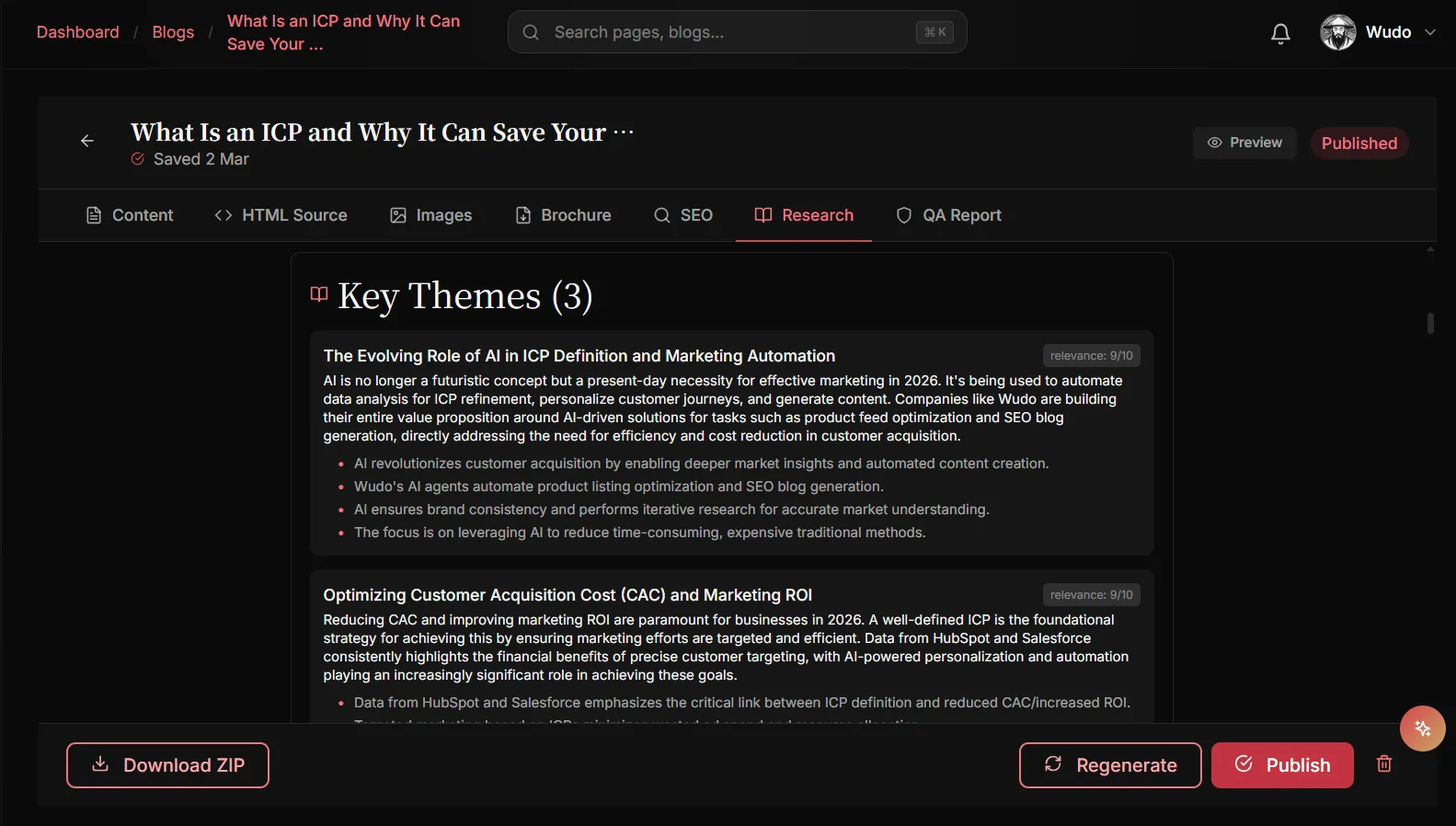Some key insights it found
