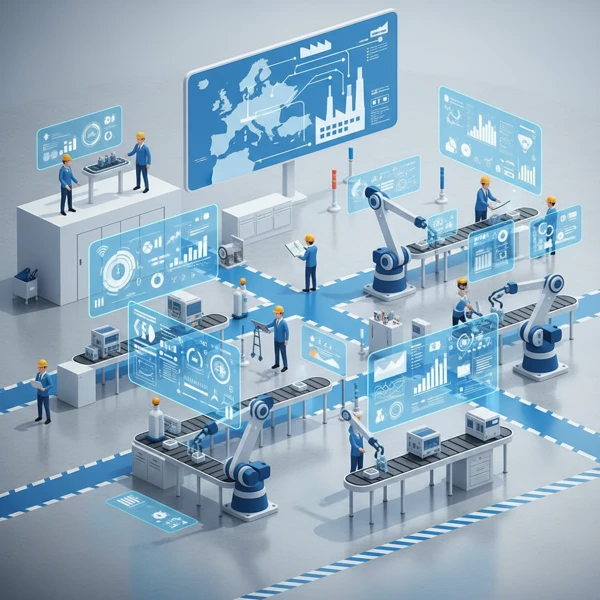 Illustration: The evolving European manufacturing landscape - integrated automation systems